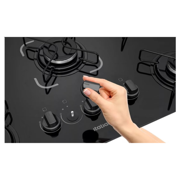 Cooktop a gás Itatiaia Preto 5 Bocas Essencial Bivolt 127V/220V 620CT50153 - Image 2