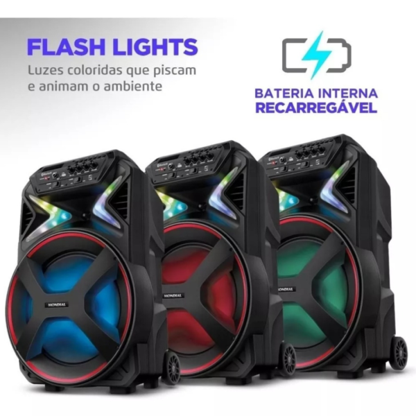 Caixa Amplificada Connect Lights Cm-400 Mondial Cor Preto 110V/220V - Image 6