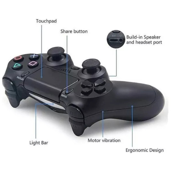 Controle FCA Compatível Com Ps4 Joystick Manete Ps4 Pc Cor Preto - Image 6