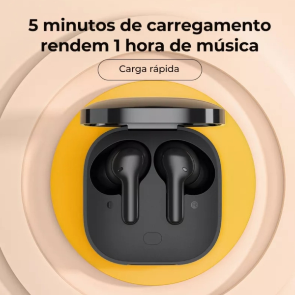 Fone De Ouvido QCY T13 Com 4 Microfones E Bluetooth 5.1 Cor Preto - Image 4