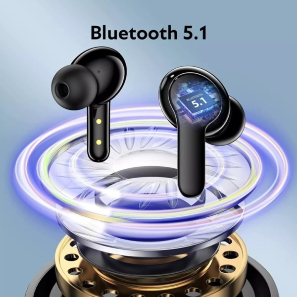 Fone De Ouvido QCY T13 Com 4 Microfones E Bluetooth 5.1 Cor Preto - Image 9