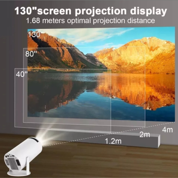 Mini Projetor Portátil 4K Android Full HD Smart Wi-Fi para Cinema em Casa - Image 6