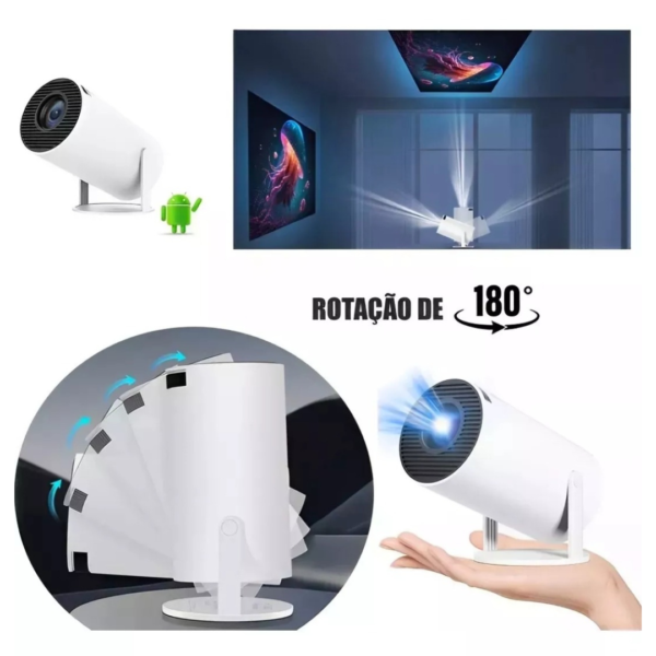 Mini Projetor Portátil 4K Android Full HD Smart Wi-Fi para Cinema em Casa - Image 7