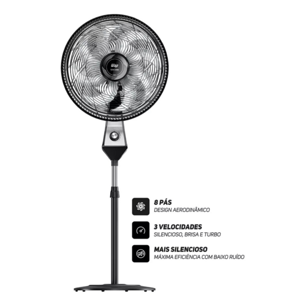 Ventilador Coluna 50cm 180w 8 Pás Silencioso Wap Flow Turbo Frequência 60 Hz 220V - Image 9